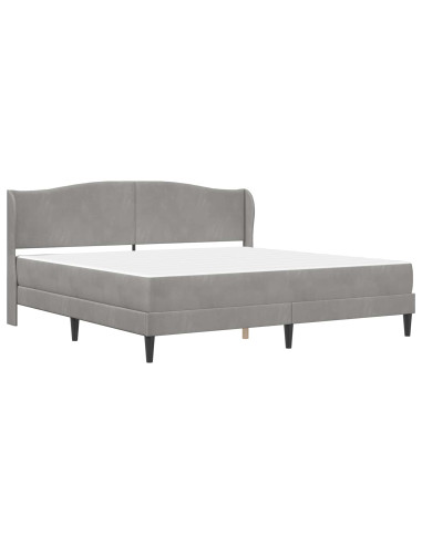 Struttura del letto Grigio Chiaro 200 x 200 cm Velluto