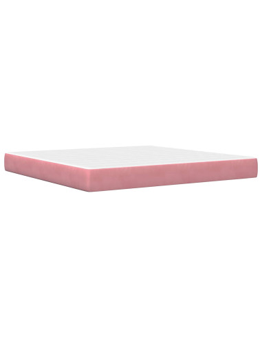 Struttura del letto con testiera Rosa 200 x 200 cm Velluto