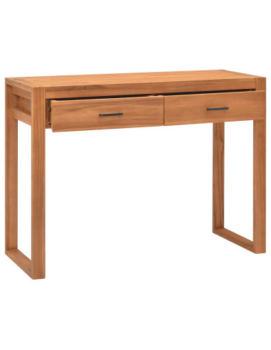 Scrivania con 2 Cassetti 100x40x75 cm in Legno di Teak