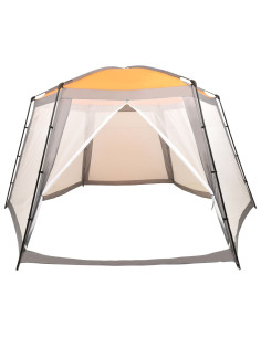 Tenda per Piscina in Tessuto 590x520x250 cm Grigia 2