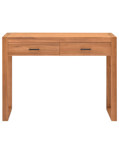 Scrivania con 2 Cassetti 100x40x75 cm in Legno di Teak