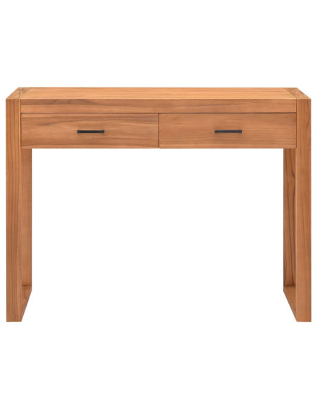 Scrivania con 2 Cassetti 100x40x75 cm in Legno di Teak