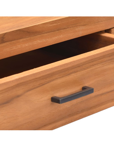 Scrivania con 2 Cassetti 100x40x75 cm in Legno di Teak