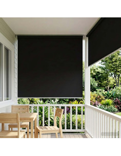 Voletta a rullo con protezione UV Nero 180 x 230 cm Poliestere