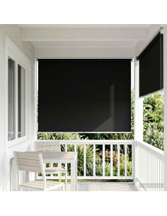 Voletta a rullo con protezione UV Nero 100 x 230 cm Poliestere