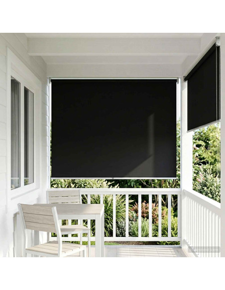 Voletta a rullo con protezione UV Nero 100 x 230 cm Poliestere