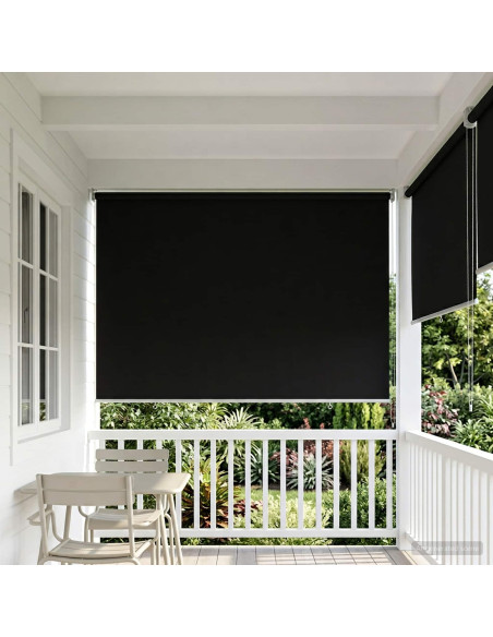 Voletta a rullo con protezione UV Nero 120 x 140 cm Poliestere