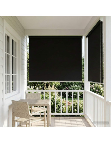 Voletta a rullo con protezione UV Nero 100 x 140 cm Poliestere