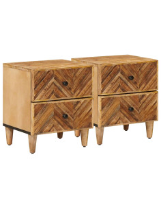 Comodino con cassetto 2 pcs Marrone 40 x 33,5 x 46 cm