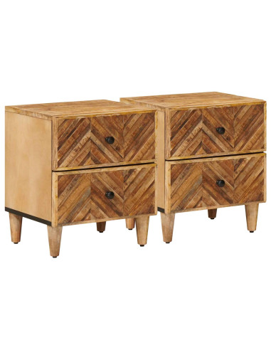 Comodino con cassetto 2 pcs Marrone 40 x 33,5 x 46 cm