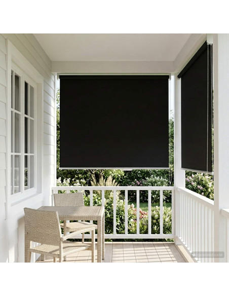 Voletta a rullo con protezione UV Nero 60 x 140 cm Poliestere