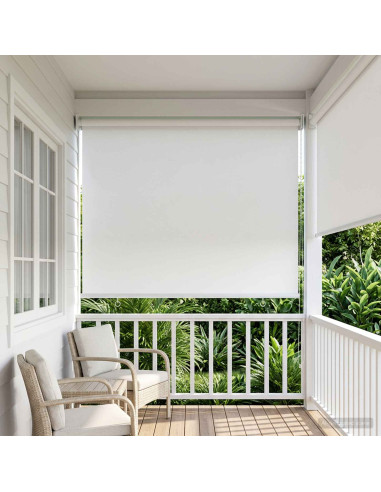 Voletta a rullo con protezione UV Bianco 80 x 230 cm Poliestere