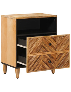 Comodino Marrone 50 x 33 x 60 cm Legno di mango massello 2