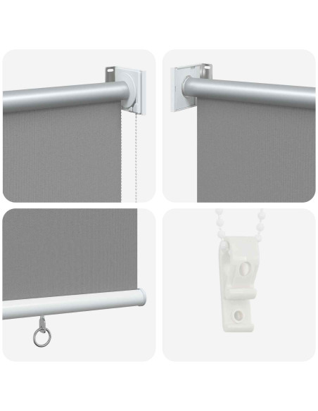 Voletta a rullo con protezione UV Grigio Chiaro 160 x 140 cm