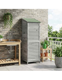 Capanno da Giardino Grigio 59 x 56 x 176 cm