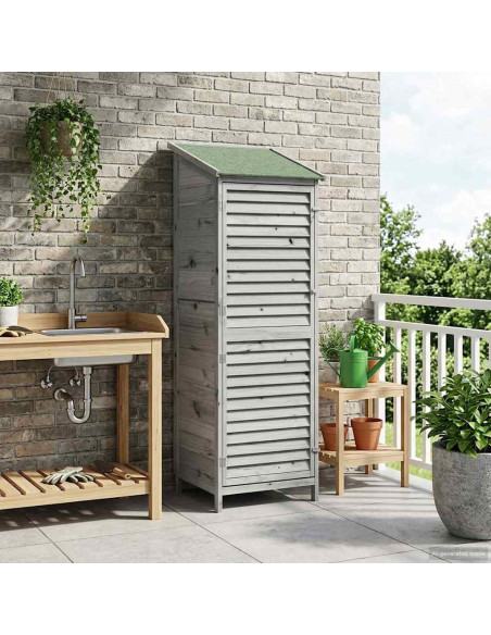 Capanno da Giardino Grigio 59 x 56 x 176 cm