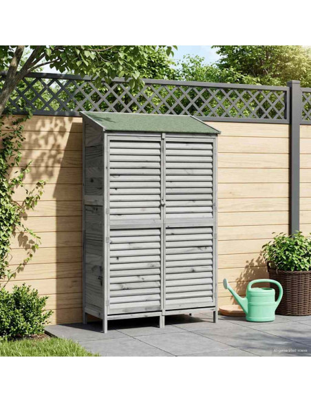 Capanno da Giardino Grigio 106 x 56 x 176,5 cm