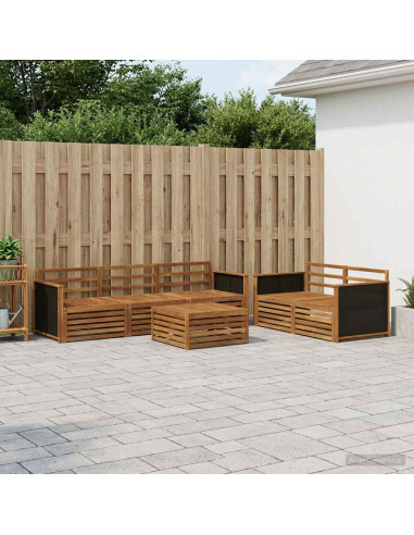 Set di divani da esterno 6 pcs Naturale