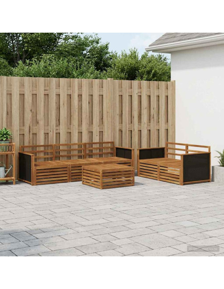 Set di divani da esterno 6 pcs Naturale