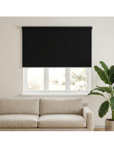 Voletta a rullo con protezione UV Nero 180 x 140 cm Poliestere