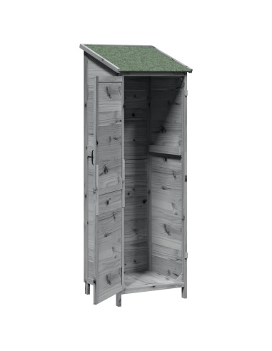 Capanno da Giardino Grigio 59,5 x 56 x 176,5 cm