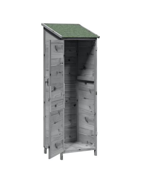Capanno da Giardino Grigio 59,5 x 56 x 176,5 cm