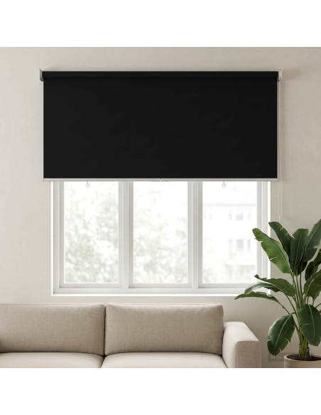 Voletta a rullo con protezione UV Nero 140 x 140 cm Poliestere