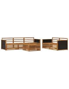 Set di divani da esterno 6 pcs Naturale 2