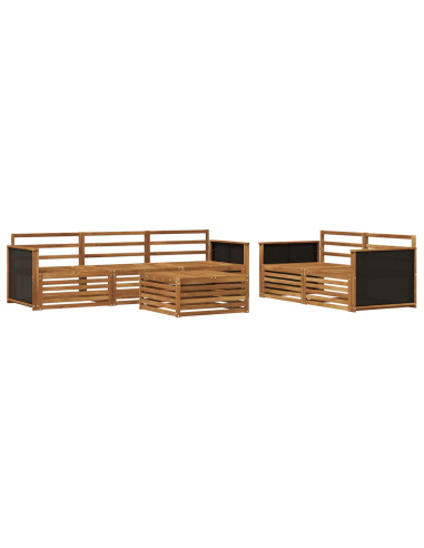 Set di divani da esterno 6 pcs Naturale