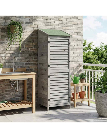 Capanno da Giardino Grigio 59 x 56 x 176 cm