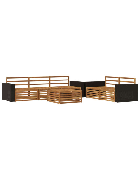 Set di divani da esterno 6 pcs Naturale