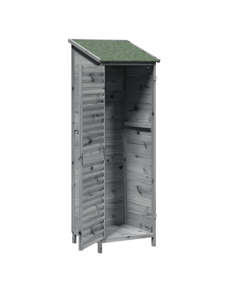 Capanno da Giardino Grigio 59 x 56 x 176 cm