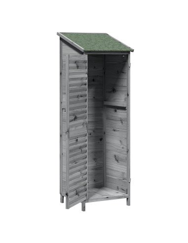 Capanno da Giardino Grigio 59 x 56 x 176 cm