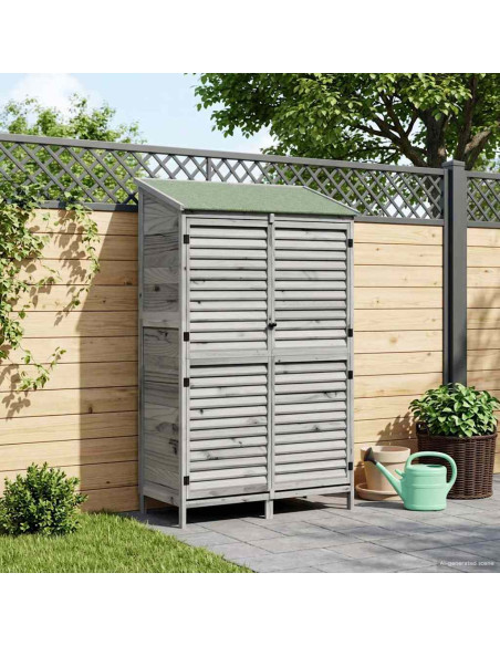 Capanno da Giardino Grigio 106 x 56 x 176,5 cm