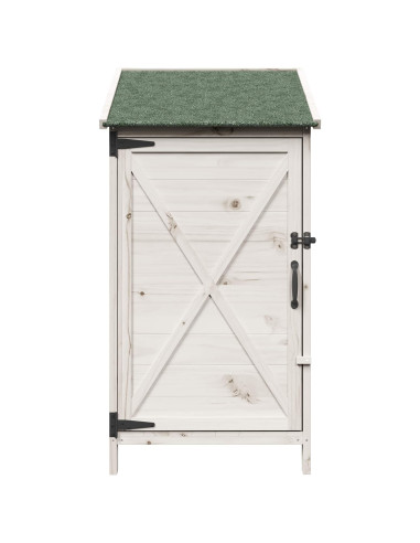 Capanno da Giardino Bianco 59,5 x 56 x 113,5 cm