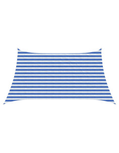 Telo Ombra Blu e Bianco 3 / 4 x 2 m HDPE