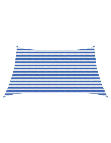 Telo Ombra Blu e Bianco 3 / 4 x 2 m HDPE