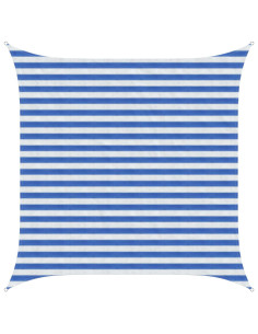 Telo Ombra Blu e Bianco 2,5 x 2,5 m HDPE