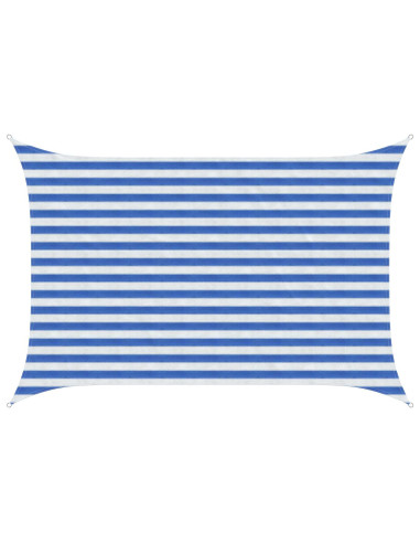 Telo Ombra Blu e Bianco 2 x 2,5 m HDPE