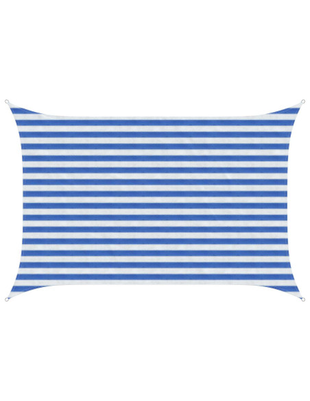 Telo Ombra Blu e Bianco 2 x 3,5 m HDPE