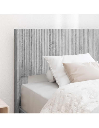 Struttura del letto con stoccaggio e testata Sonoma grigio