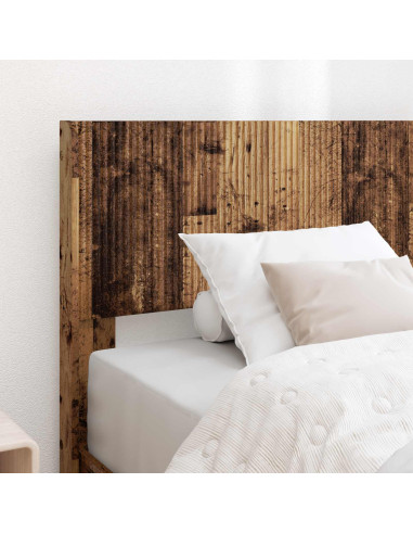 Struttura del letto con stoccaggio e testata Legno antico