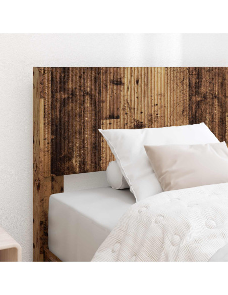 Struttura del letto con stoccaggio e testata Legno antico