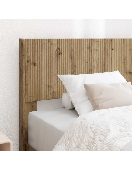 Struttura del letto con stoccaggio e testata Rovere Artigianale