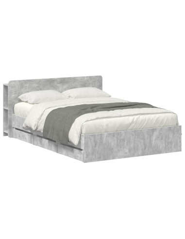 Telaio del letto con storage Grigio Cemento 150 x 200 cm