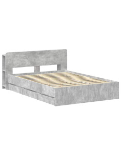 Telaio del letto con storage Grigio Cemento 150 x 200 cm 2