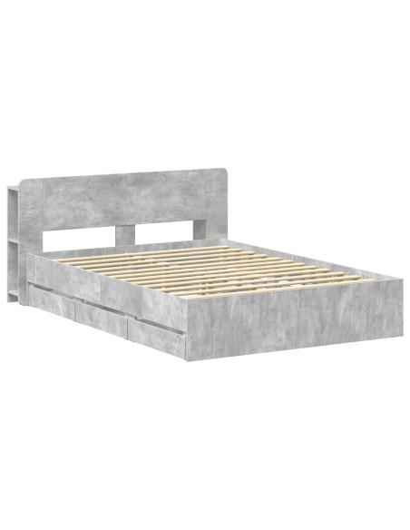 Telaio del letto con storage Grigio Cemento 150 x 200 cm
