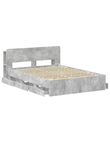 Telaio del letto con storage Grigio Cemento 150 x 200 cm