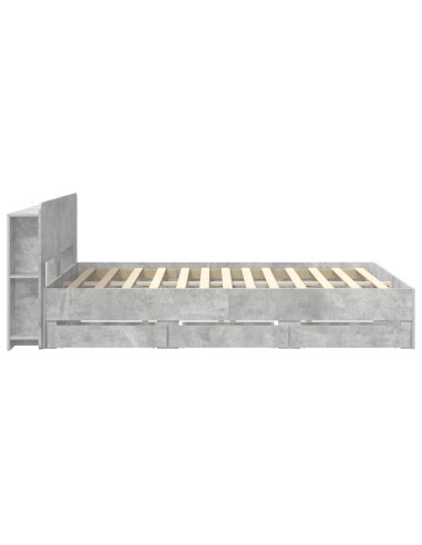 Telaio del letto con storage Grigio Cemento 150 x 200 cm
