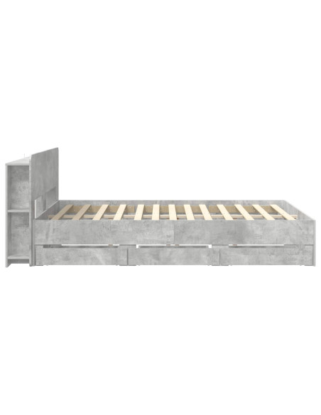 Telaio del letto con storage Grigio Cemento 150 x 200 cm